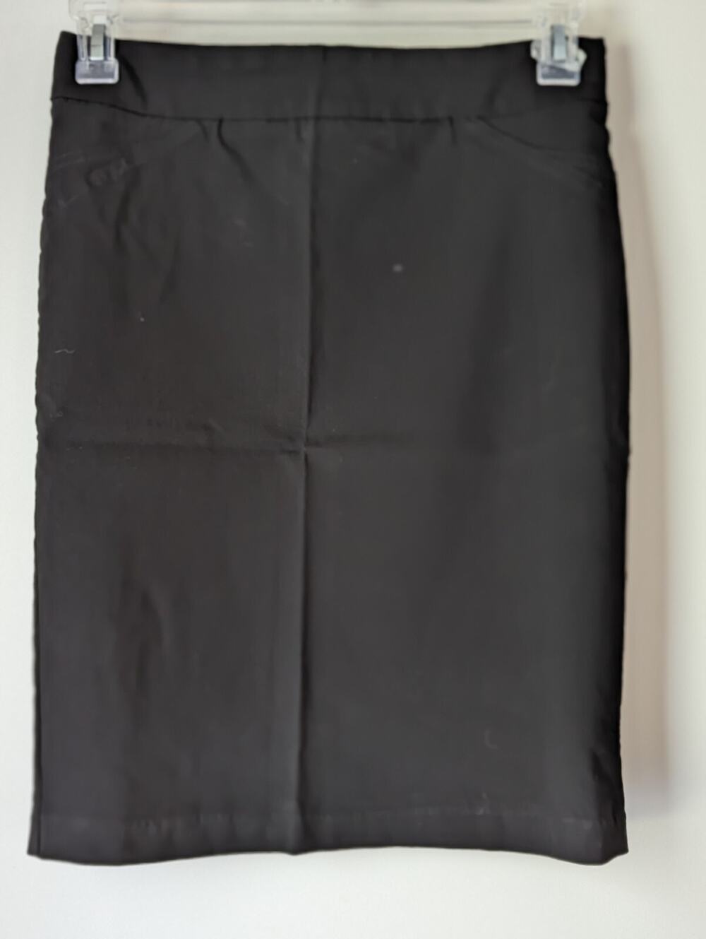 Jones & Co Ladies Sz 8 Black Skirt Short Pencil Stretch Casual
